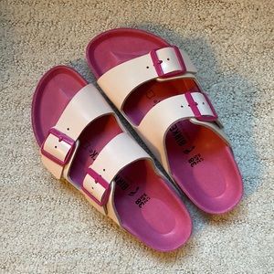 Birkenstock Arizona Leather Sandals Pink 38 Narrow